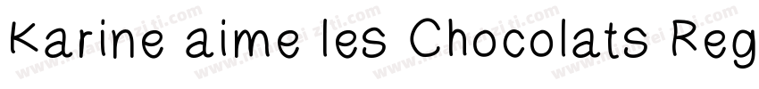 Karine aime les Chocolats Regular字体转换